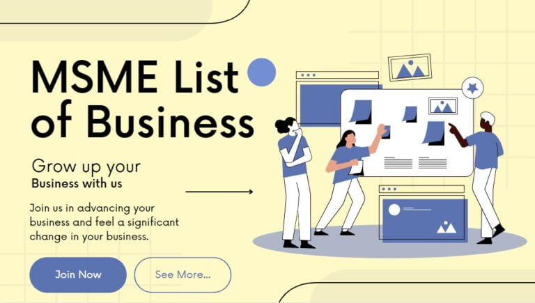 MSME List of Business