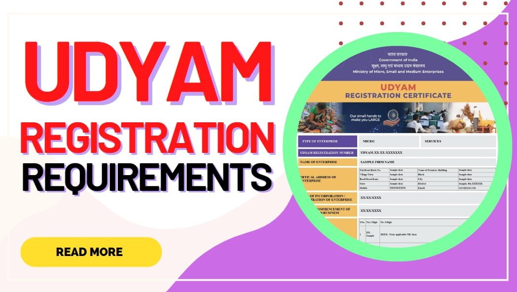 udyam registration requirements