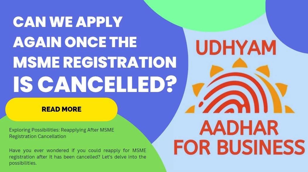 Can We Apply Again Once the MSME Registration is Cancelled?