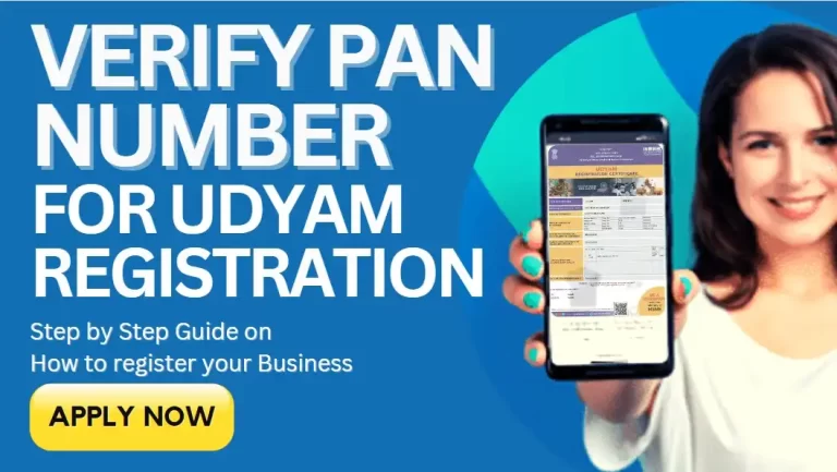 Verify Pan Number For Udyam Registration