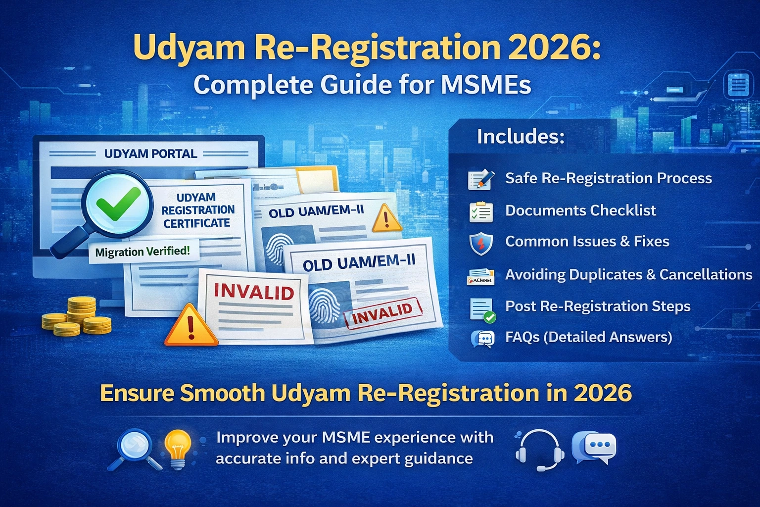 Udyam re-registration 2026 – when it’s mandatory, rules, process, deadlines & mistakes to avoid