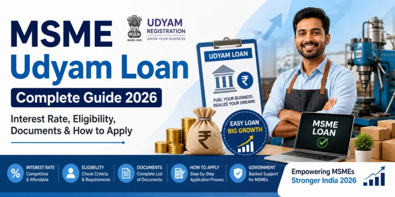 MSME Udyam Loan Complete Guide 2026: Interest Rate, Eligibility, Documents & How to Apply